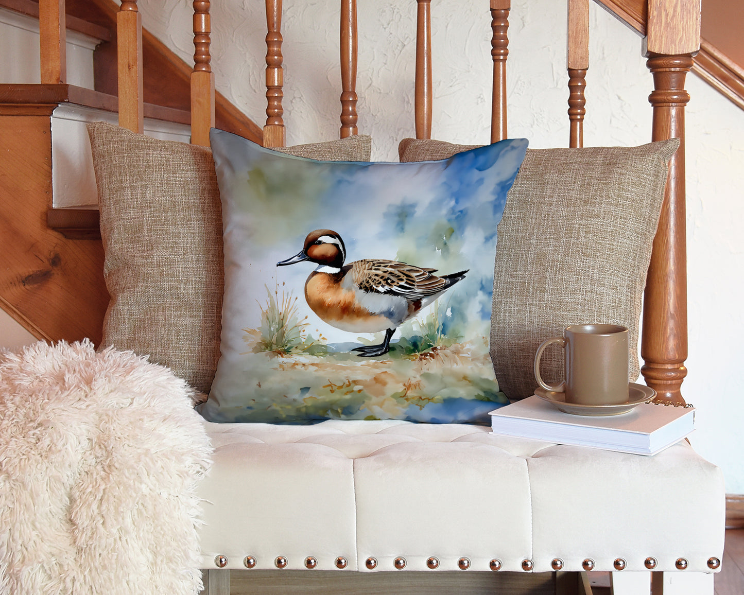 Northern Pintail Throw Pillow