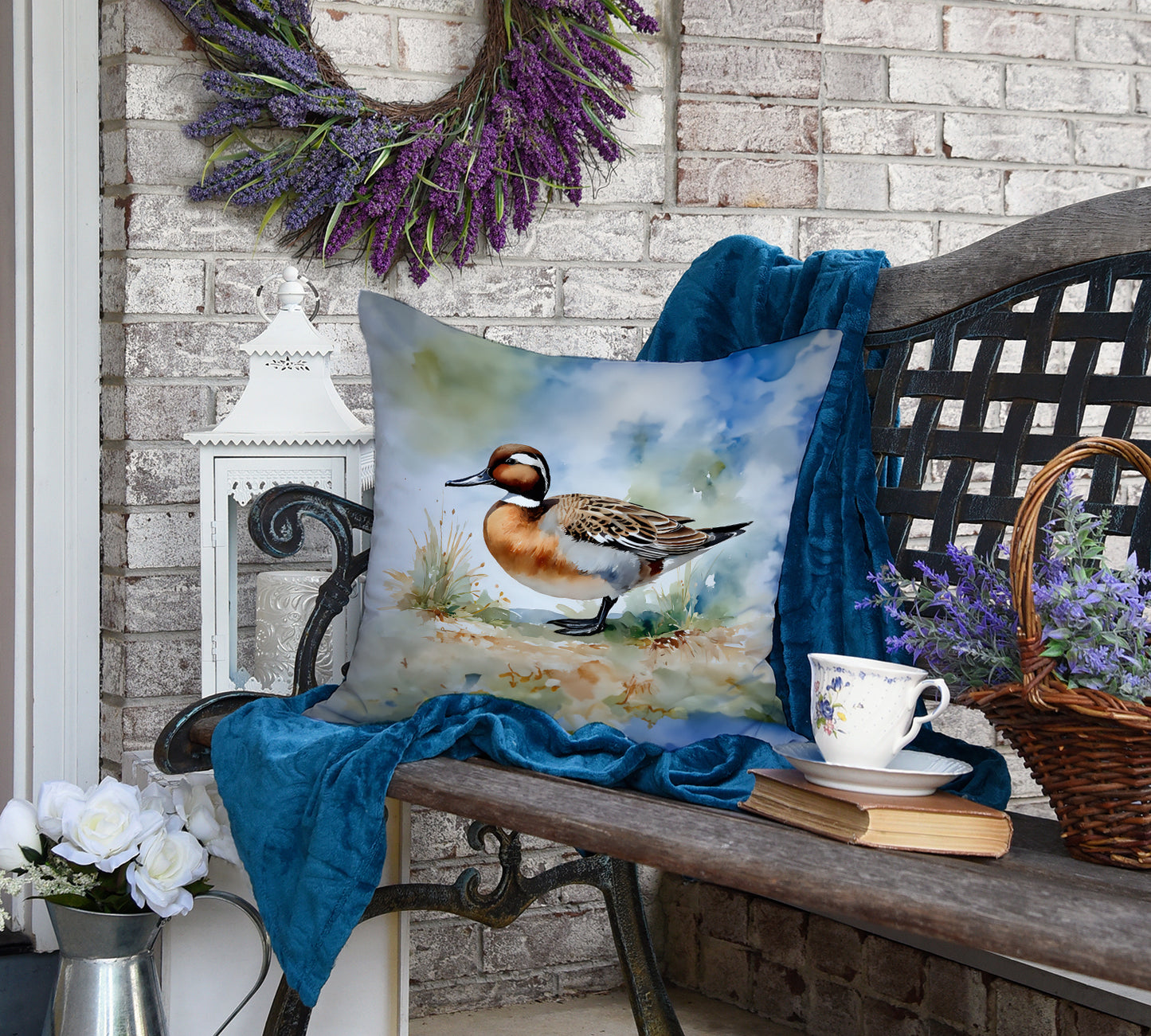 Northern Pintail Throw Pillow