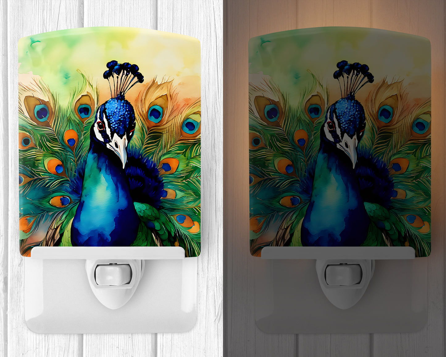 Peacock Ceramic Night Light