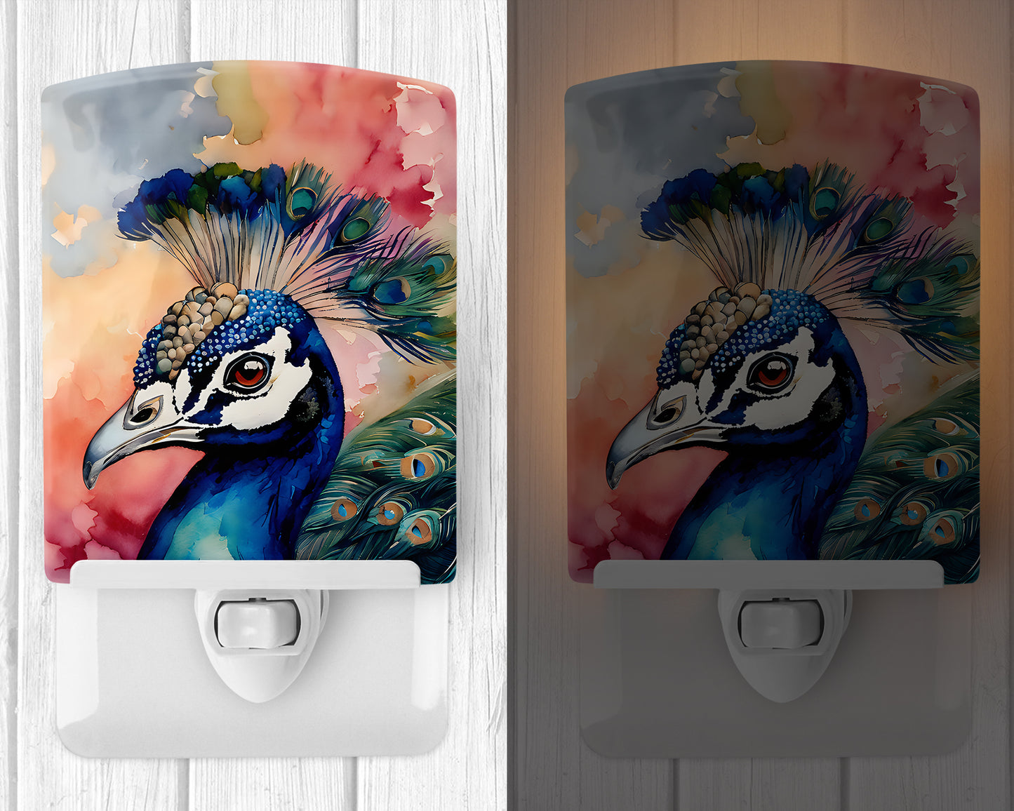 Peacock Ceramic Night Light