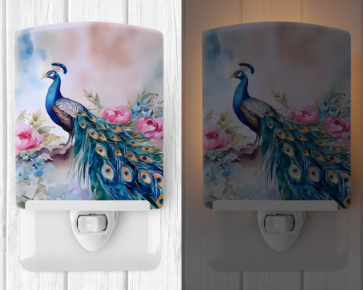 Peacock Ceramic Night Light