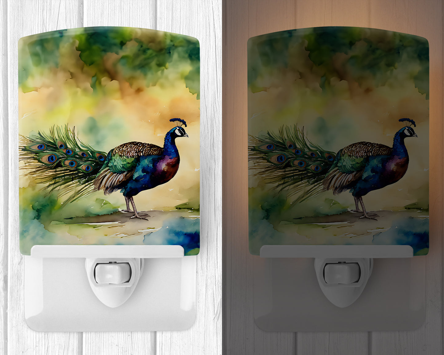 Peacock Ceramic Night Light