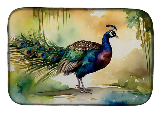 Buy this Peacock Dish Drying Mat