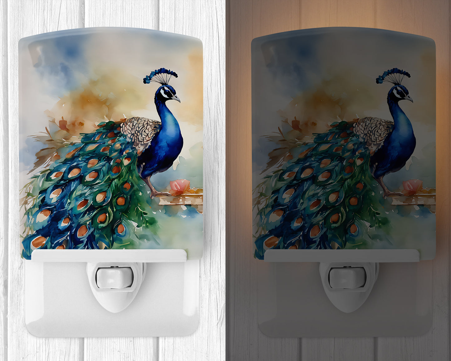 Peacock Ceramic Night Light