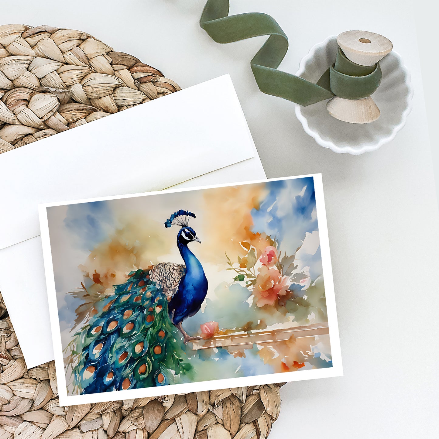 Peacock Greeting Cards Pack of 8