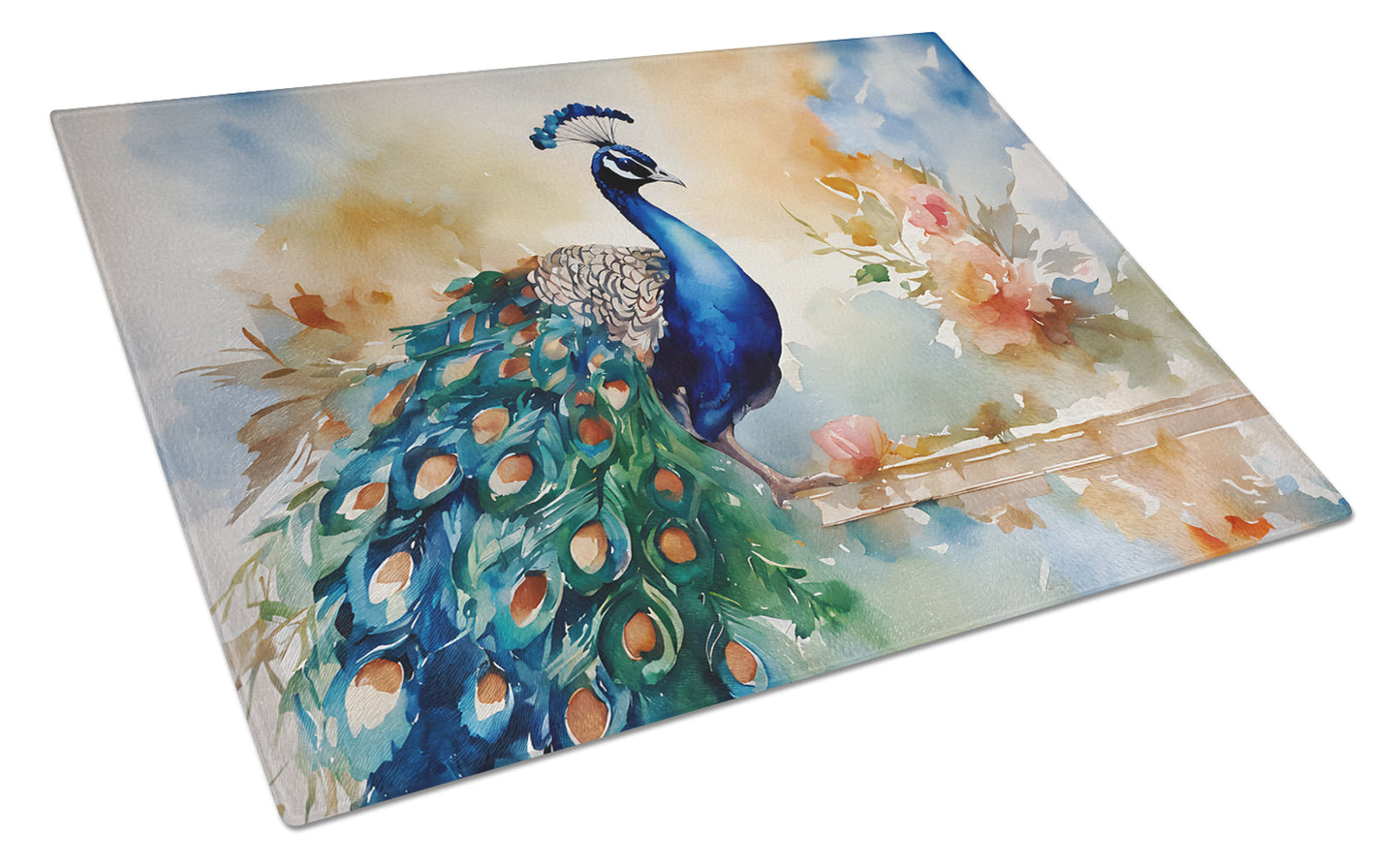 Buy this Peacock Glass Cutting Board