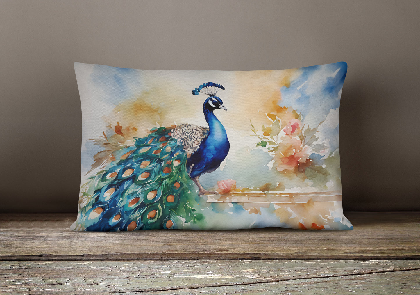 Peacock Throw Pillow