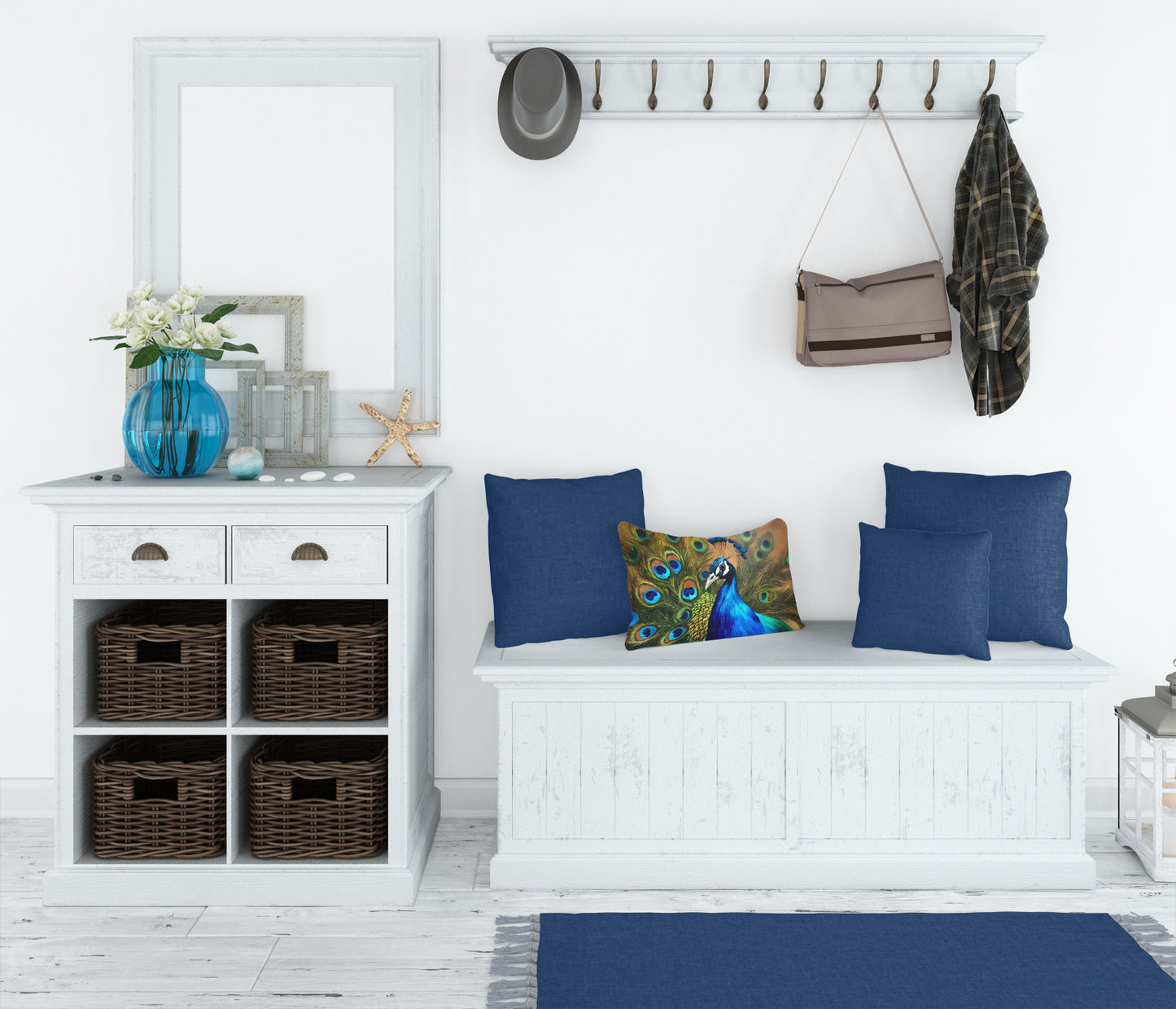 Peacock Throw Pillow