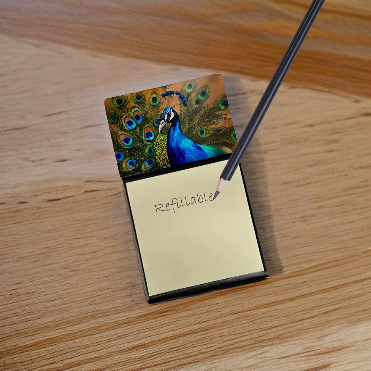 Peacock Sticky Note Holder