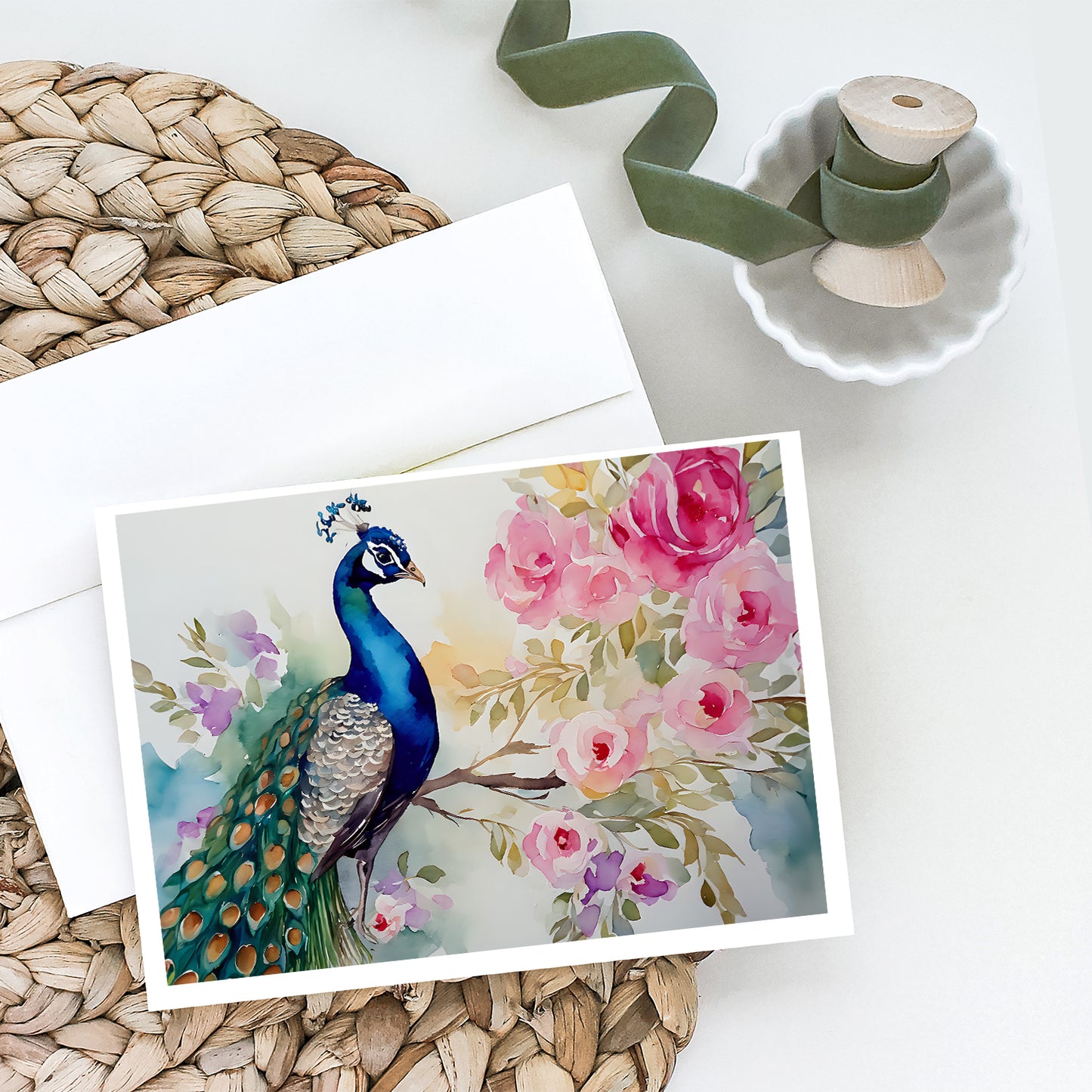 Peacock Greeting Cards Pack of 8