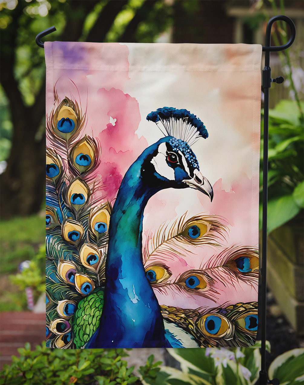 Peacock Garden Flag