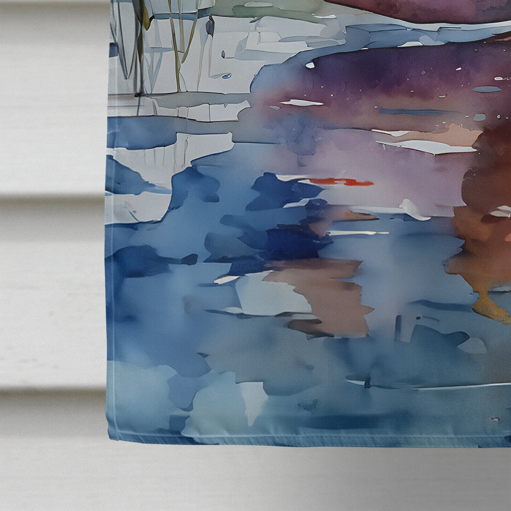 Redhead Duck House Flag