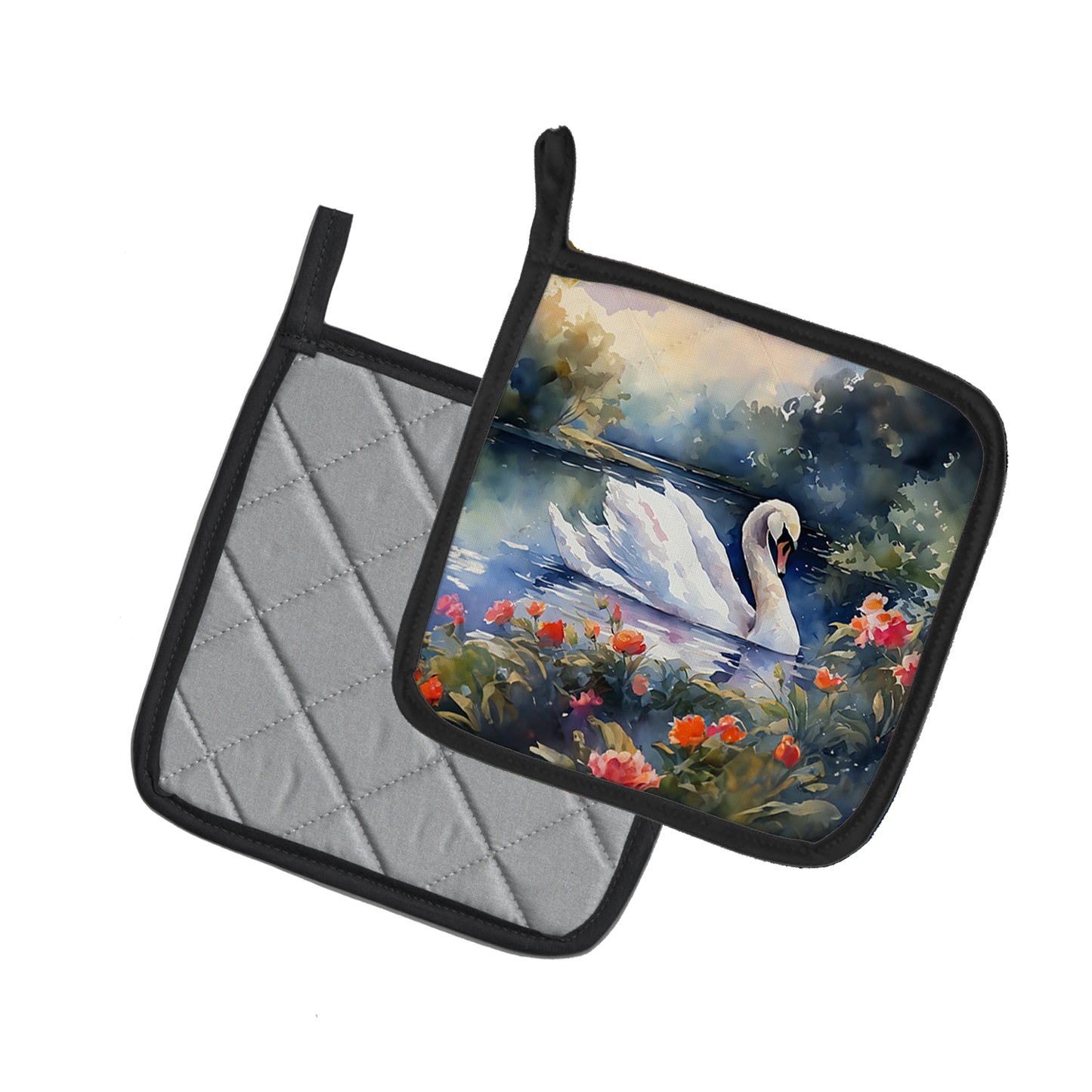 Swan Pair of Pot Holders