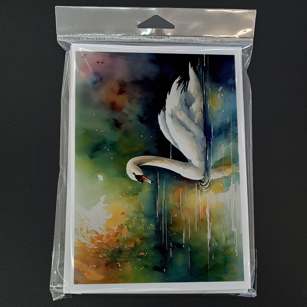 Swan Greeting Cards Pack of 8