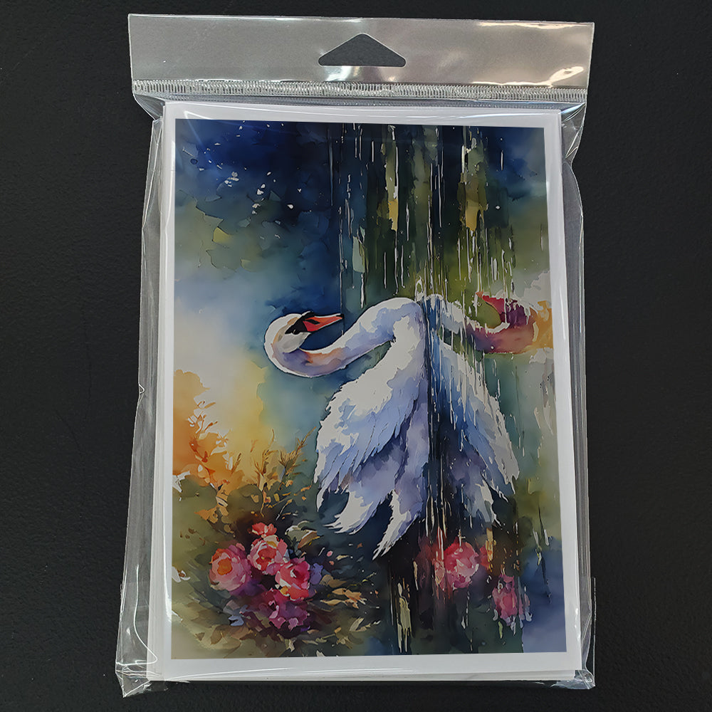 Swan Greeting Cards Pack of 8