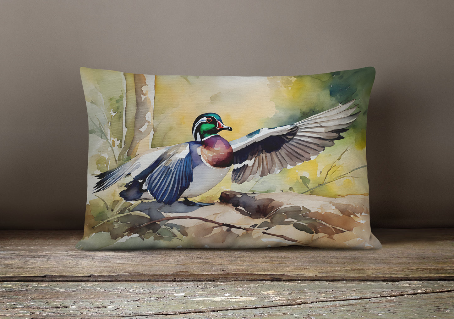 Wood Duck Throw Pillow