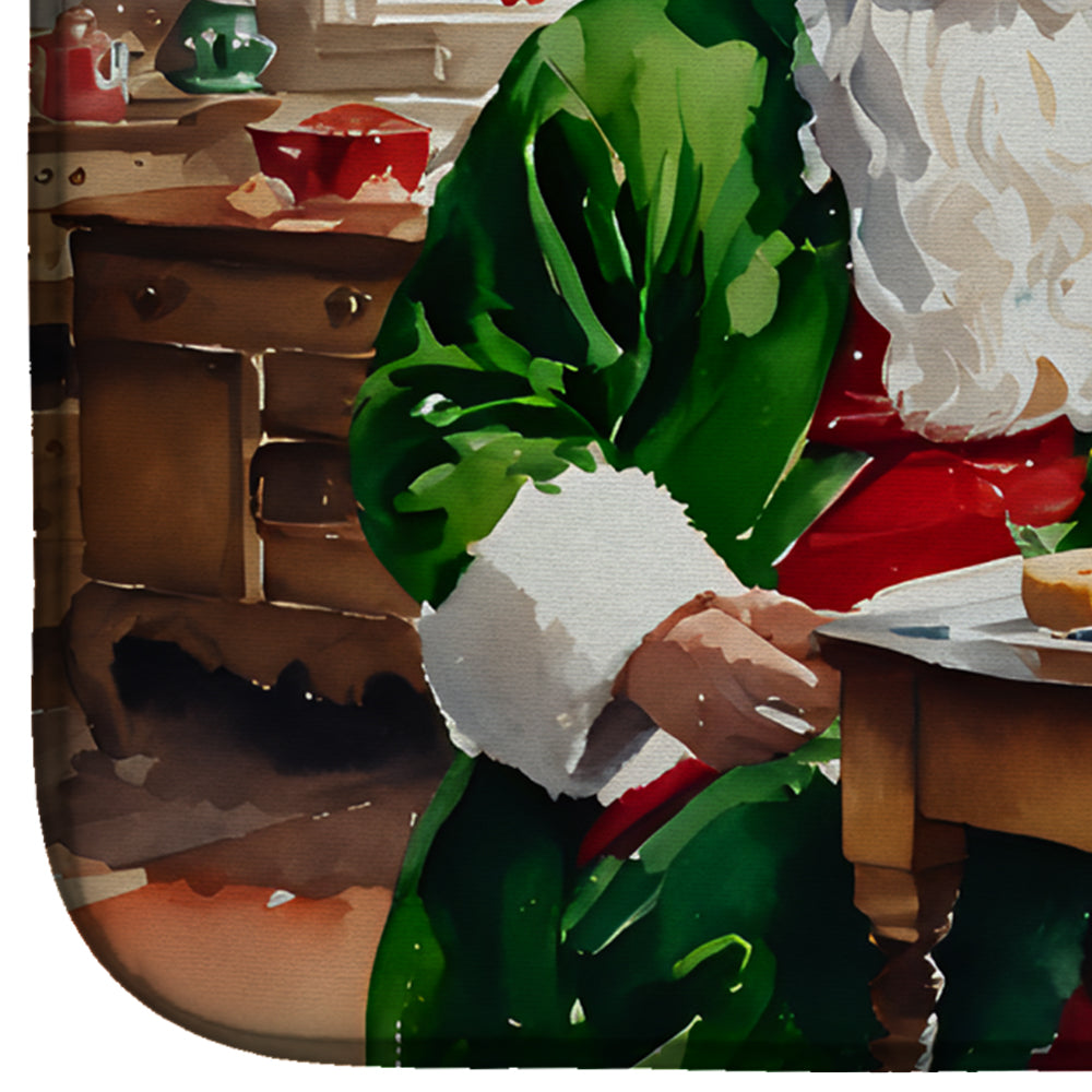 Cookies with Santa Claus Father Christmas Dish Drying Mat
