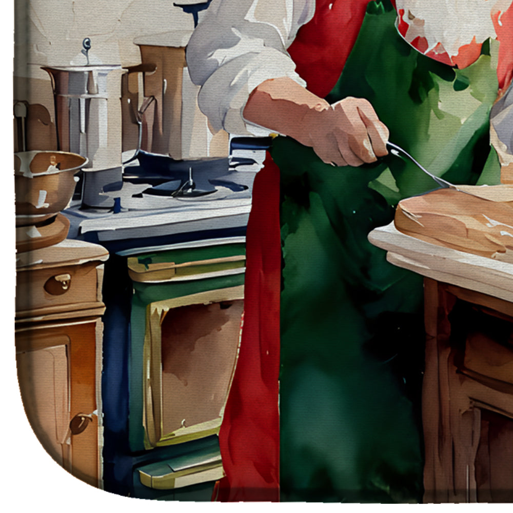 Cookies with Santa Claus Dish Drying Mat