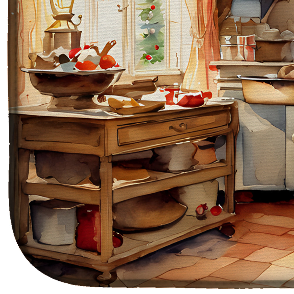 Cookies with Santa Claus Dish Drying Mat