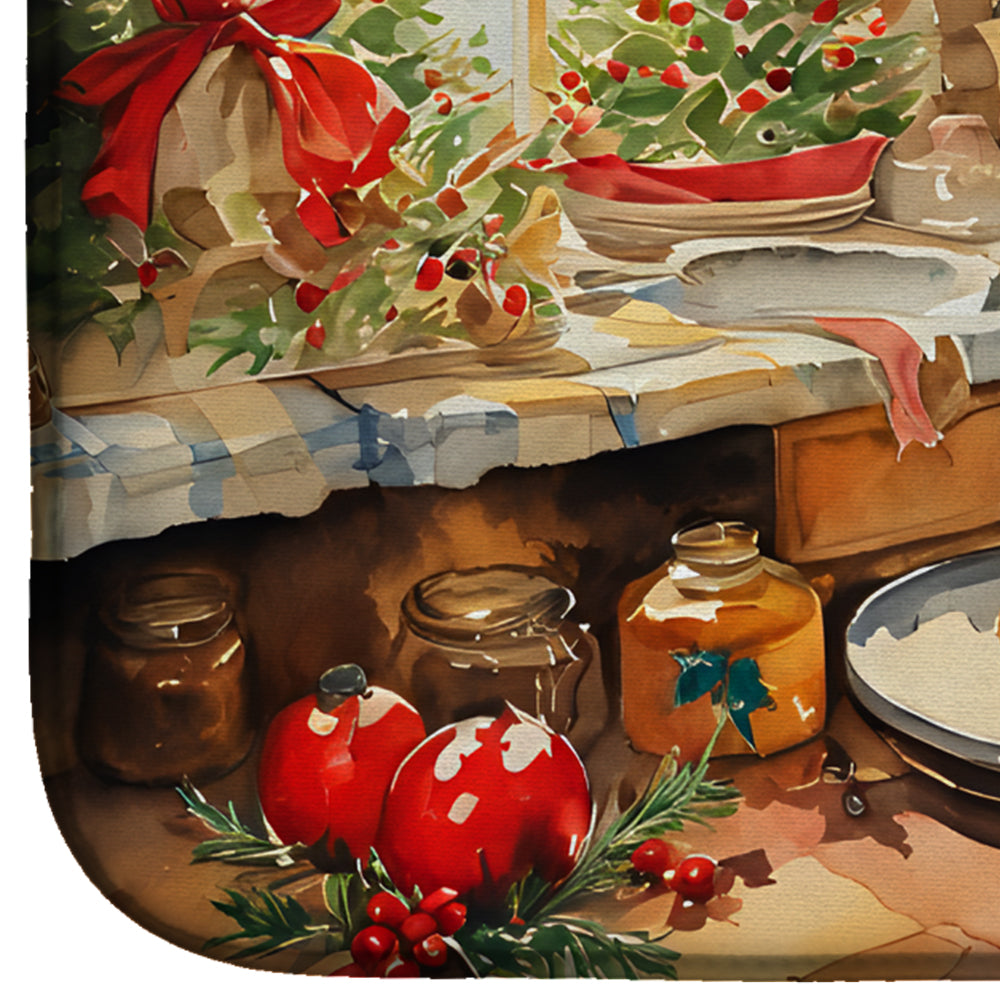 Cookies with Santa Claus Dish Drying Mat