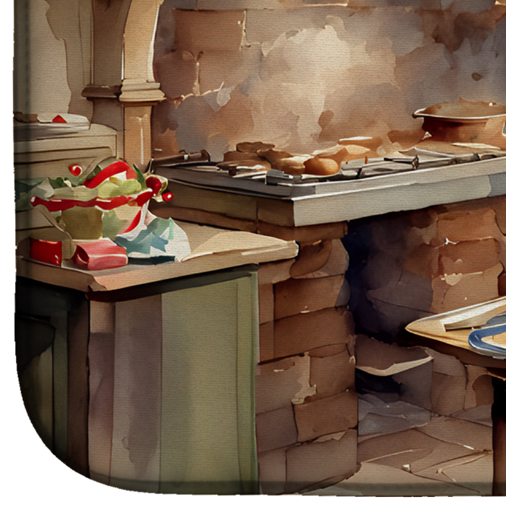 Cookies with Santa Claus Dish Drying Mat