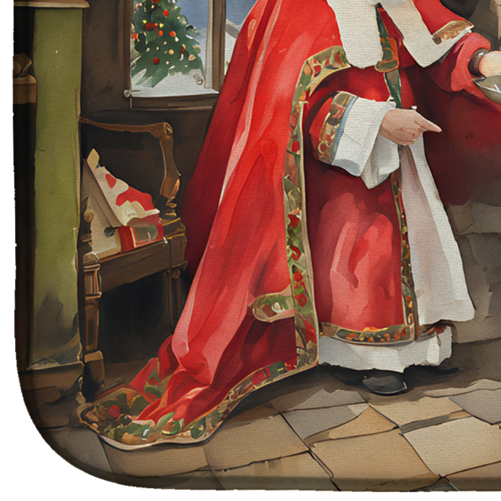 Cookies with Santa Claus Sinterklaas Dish Drying Mat