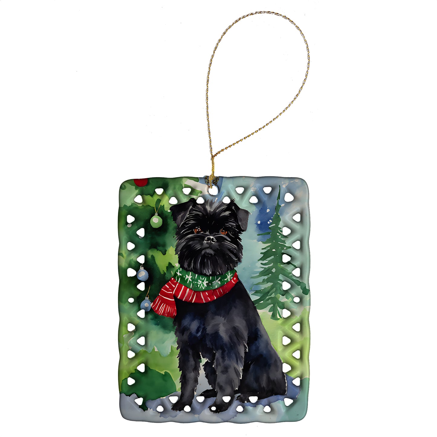 Buy this Affenpinscher Christmas Porcelain Ornament