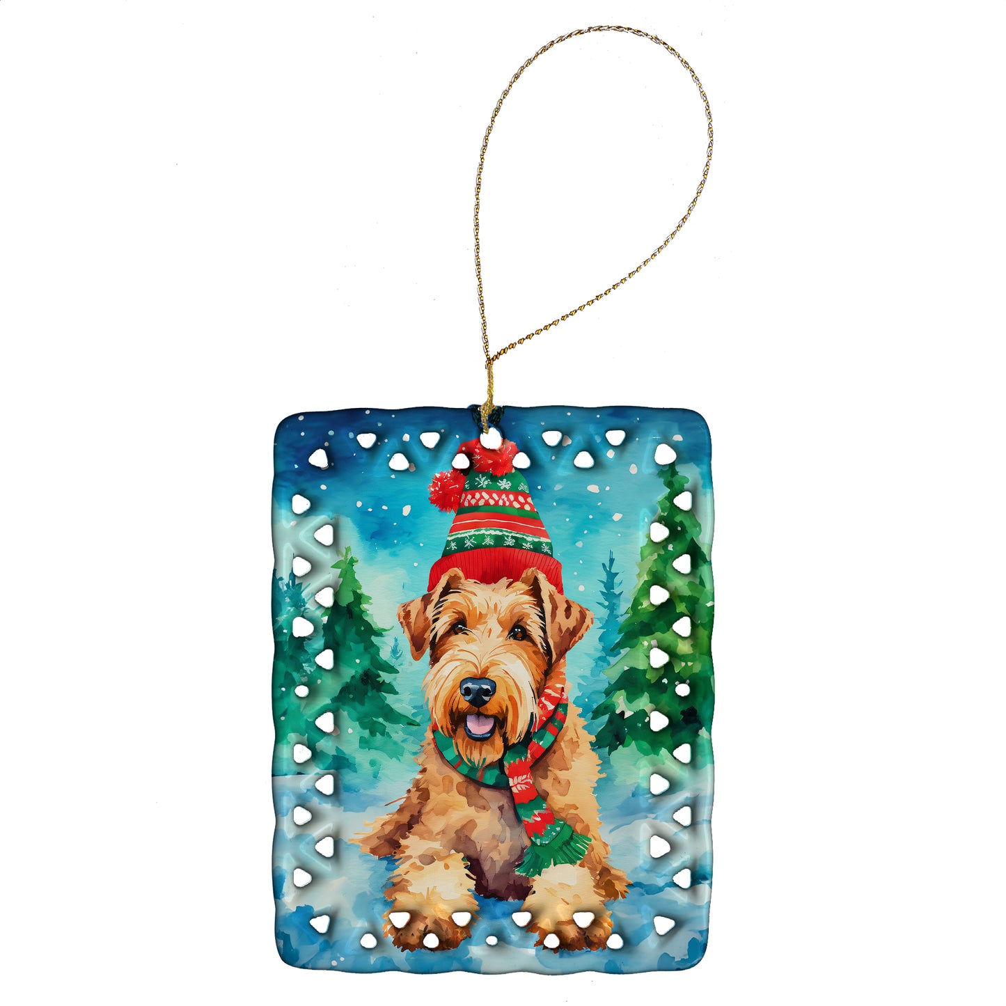 Buy this Airedale Terrier Christmas Porcelain Ornament