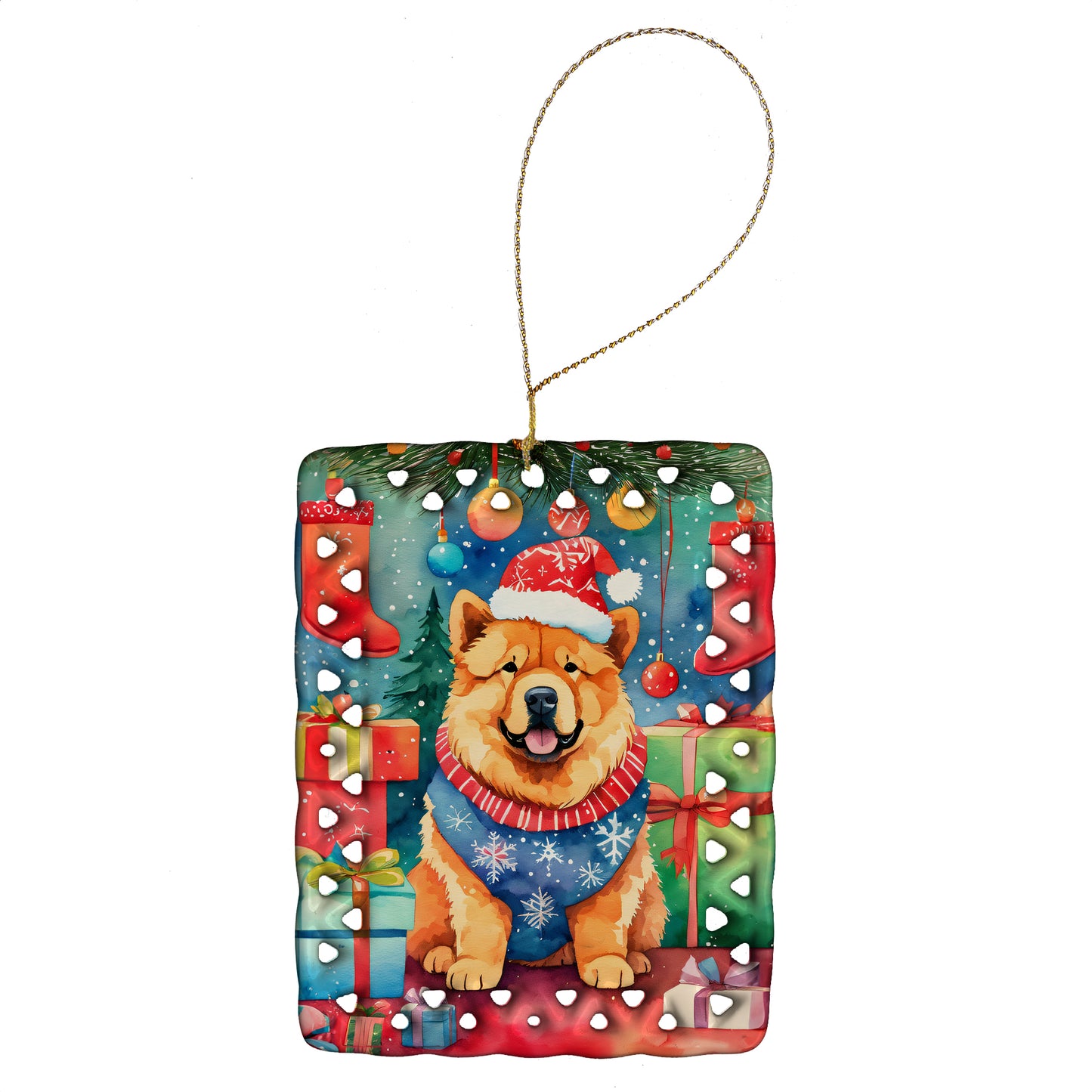 Buy this Chow Chow Christmas Porcelain Ornament