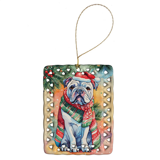 Buy this English Bulldog Christmas Porcelain Ornament