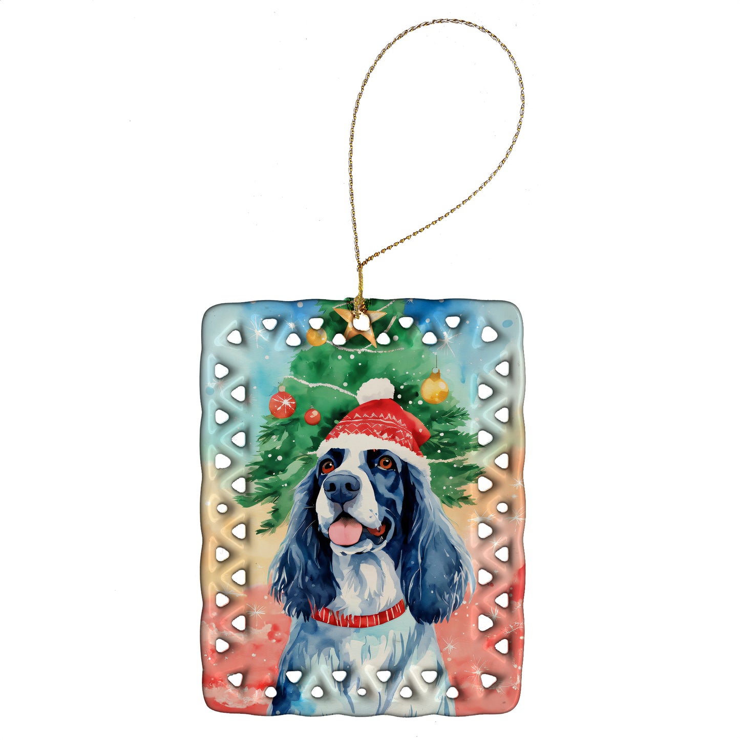 Buy this English Setter Christmas Porcelain Ornament
