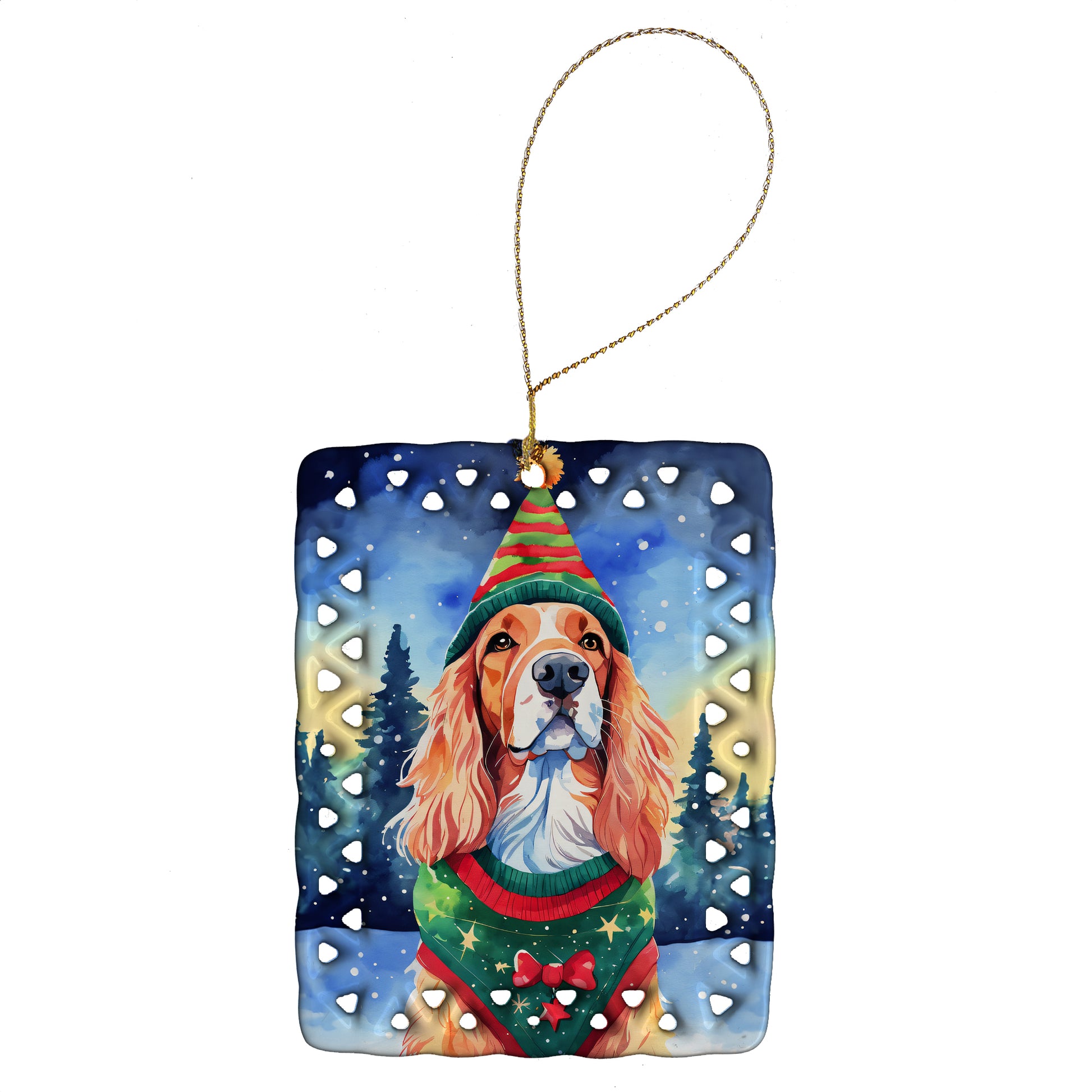 Buy this English Setter Christmas Porcelain Ornament