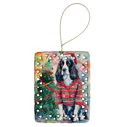 Buy this English Springer Spaniel Christmas Porcelain Ornament