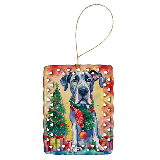 Buy this Great Dane Christmas Porcelain Ornament