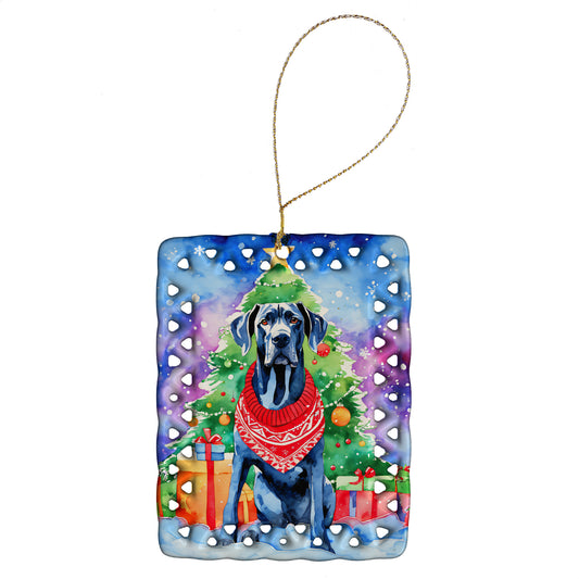 Buy this Great Dane Christmas Porcelain Ornament