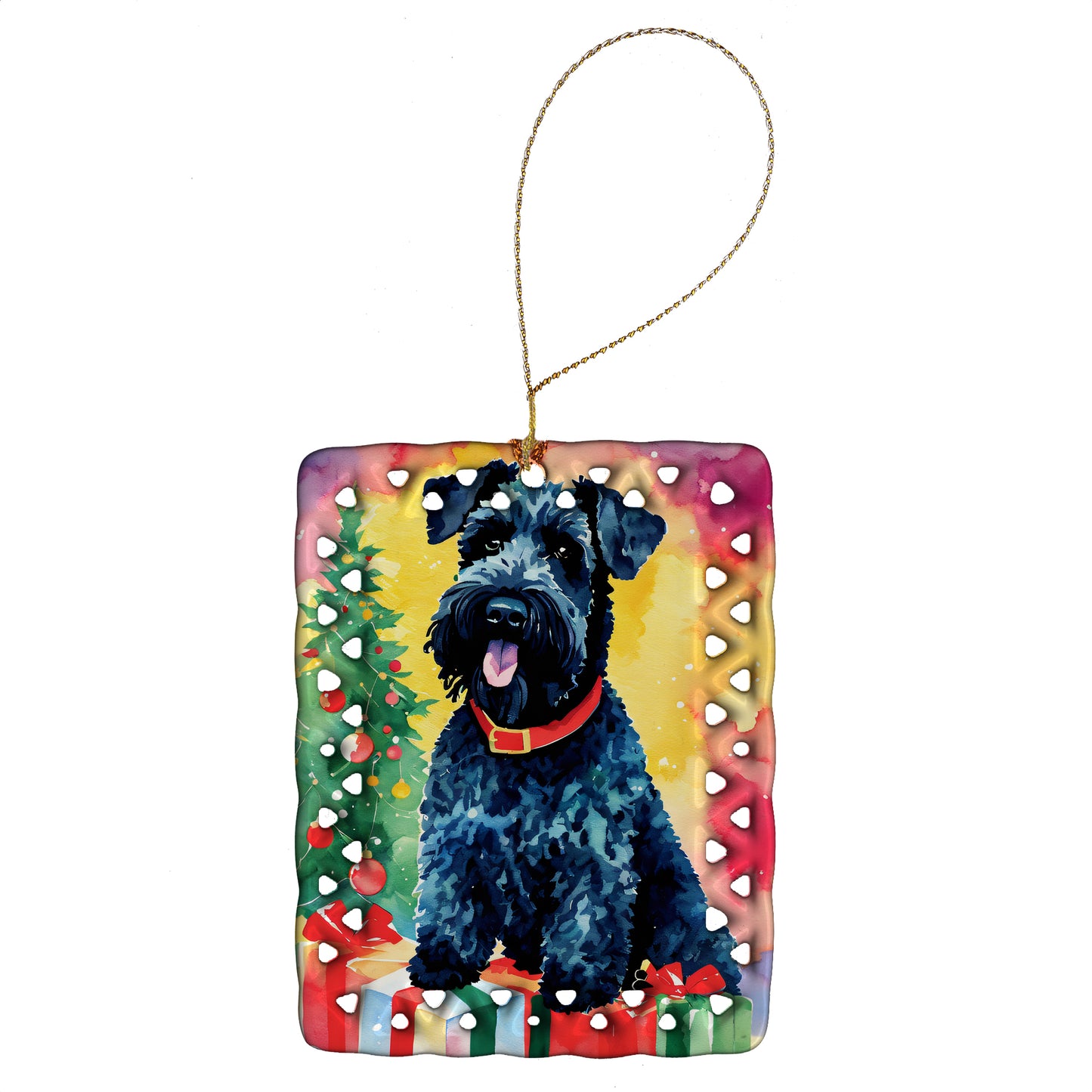 Buy this Kerry Blue Terrier Christmas Porcelain Ornament