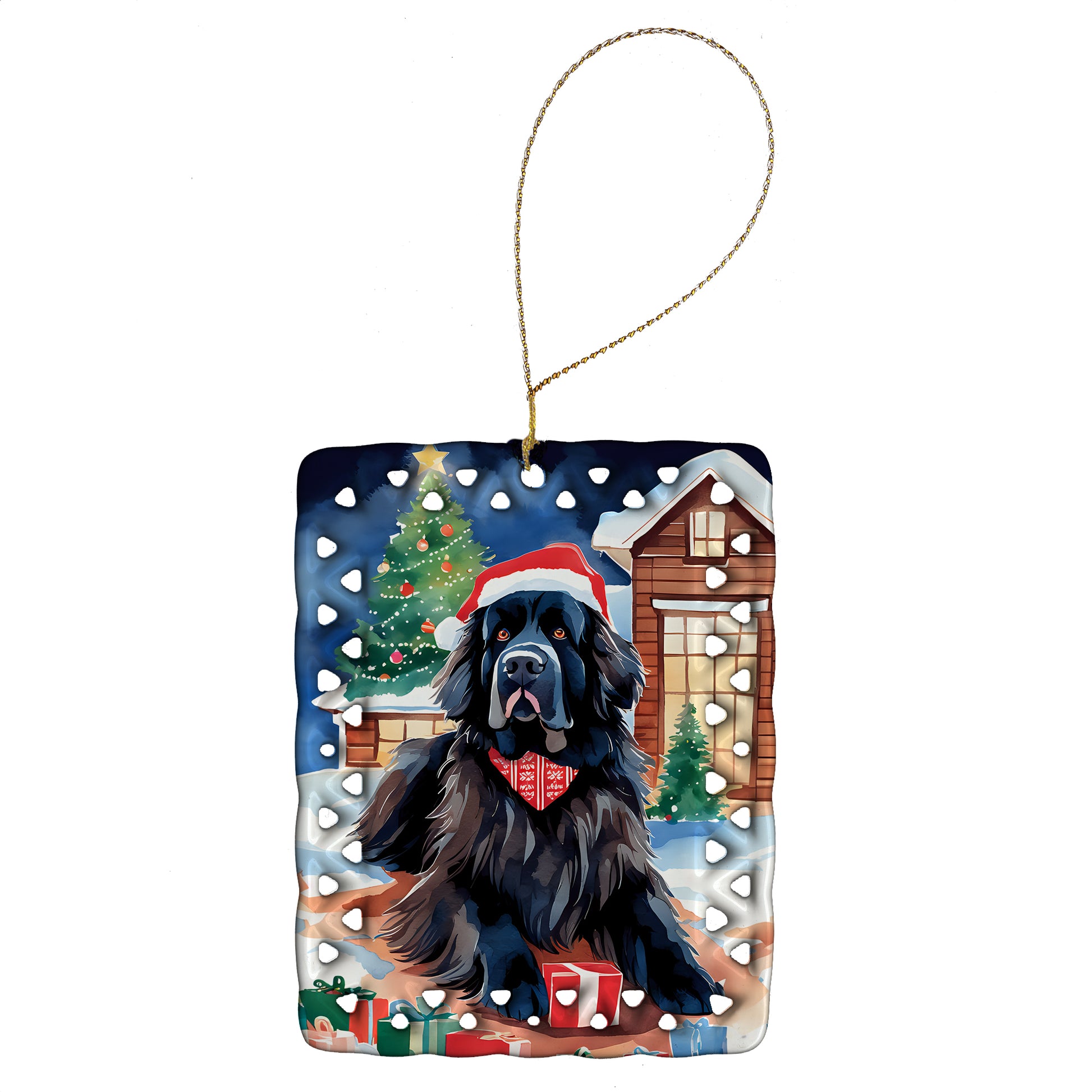 Buy this Newfoundland Christmas Porcelain Ornament