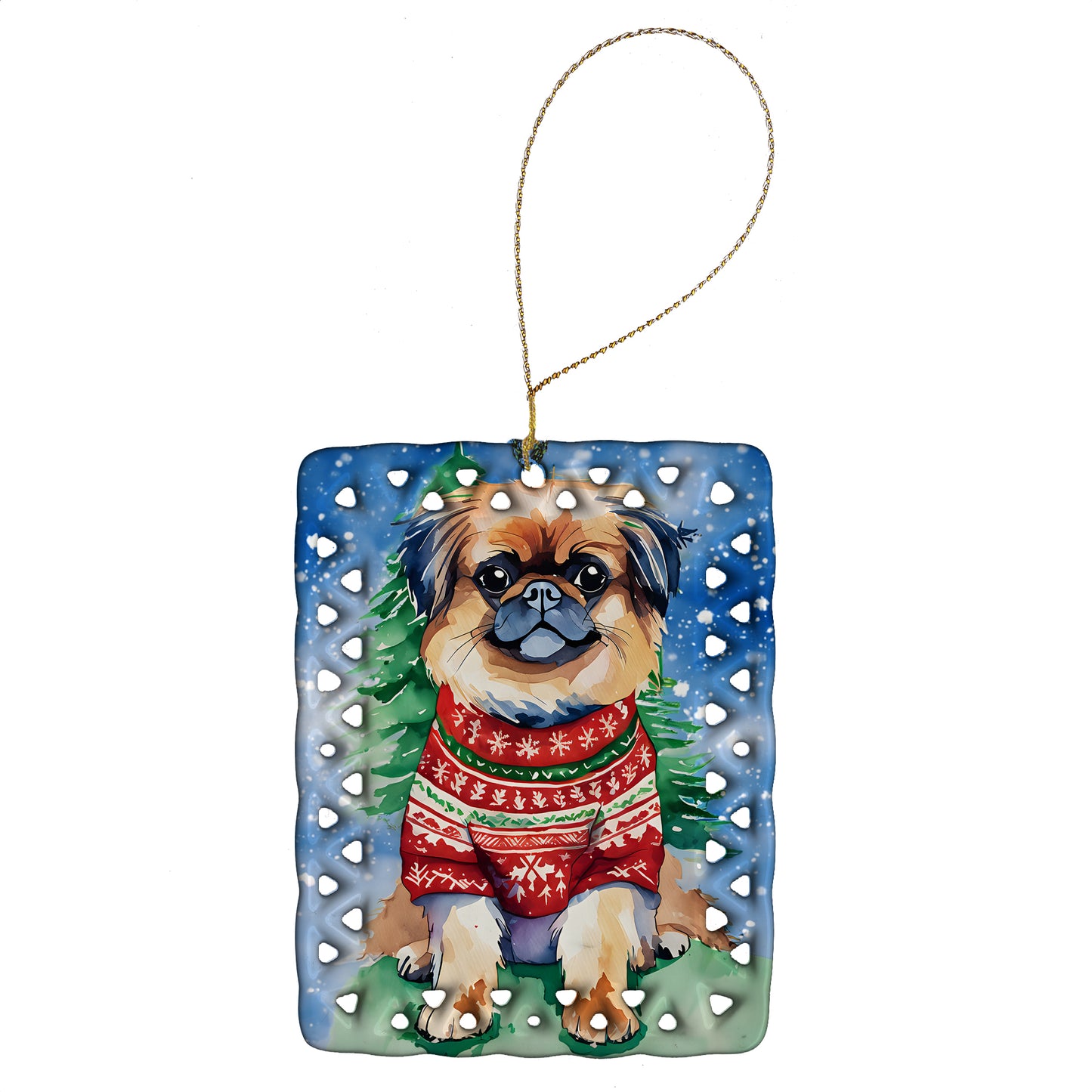 Buy this Pekingese Christmas Porcelain Ornament