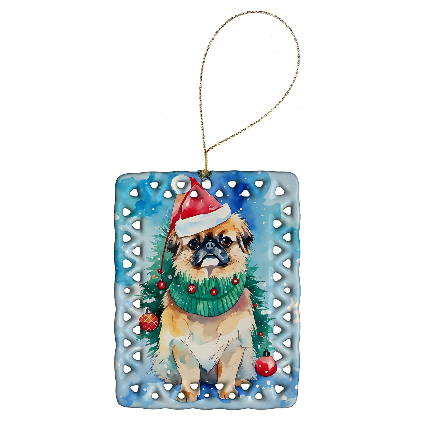 Buy this Pekingese Christmas Porcelain Ornament