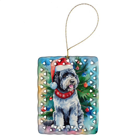 Buy this Portuguese Water Dog Christmas Porcelain Ornament