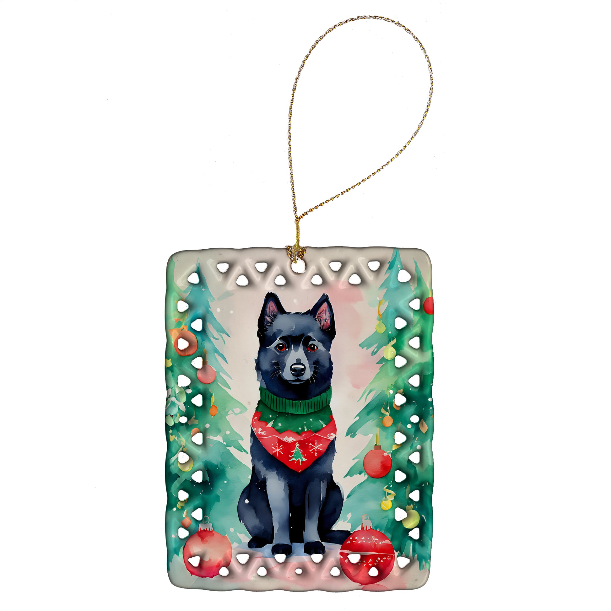 Buy this Schipperke Christmas Porcelain Ornament