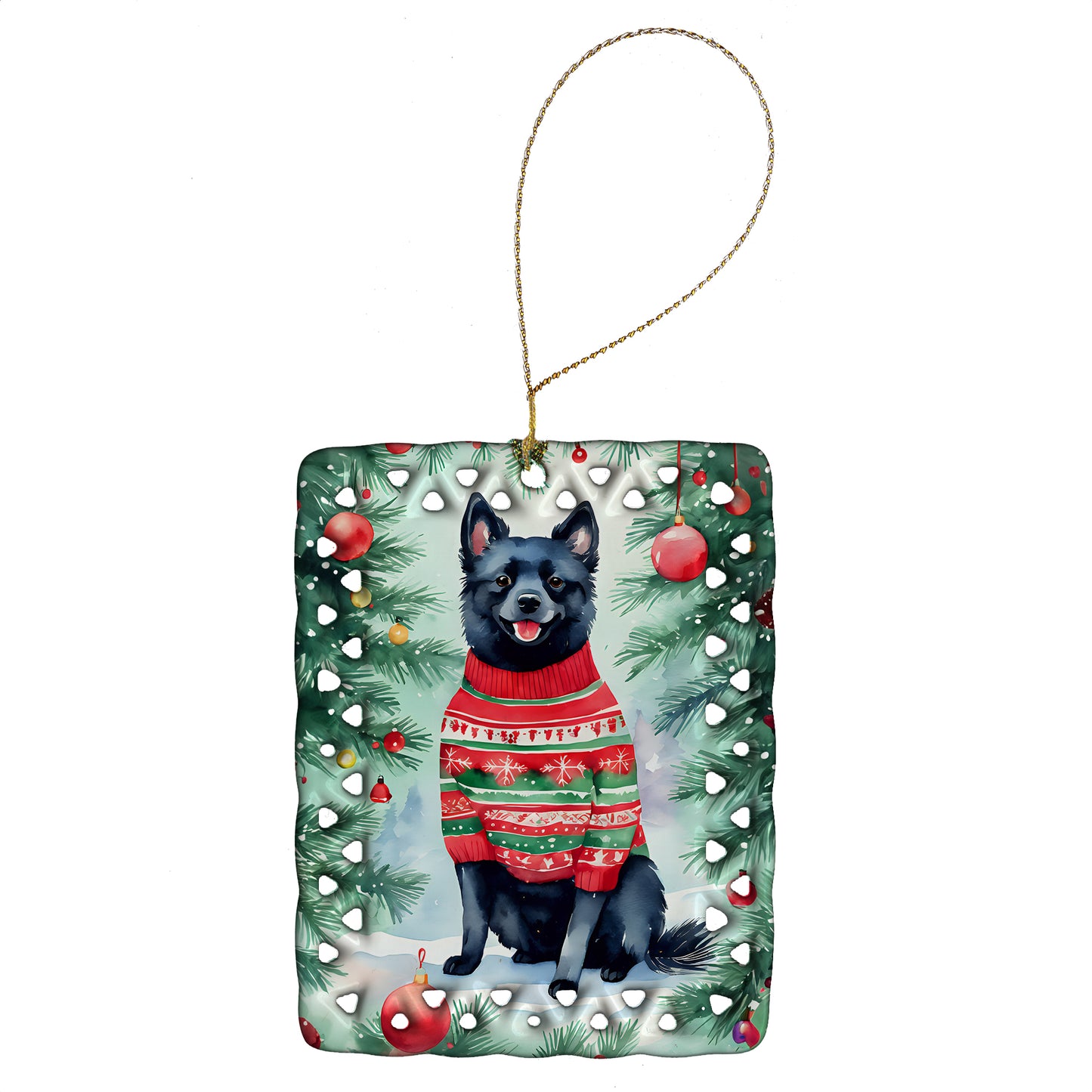 Buy this Schipperke Christmas Porcelain Ornament