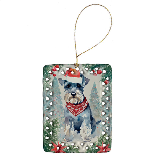 Buy this Schnauzer Christmas Porcelain Ornament