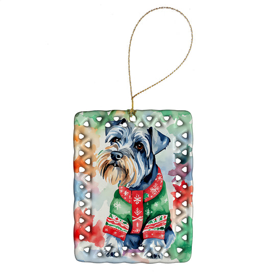 Buy this Schnauzer Christmas Porcelain Ornament