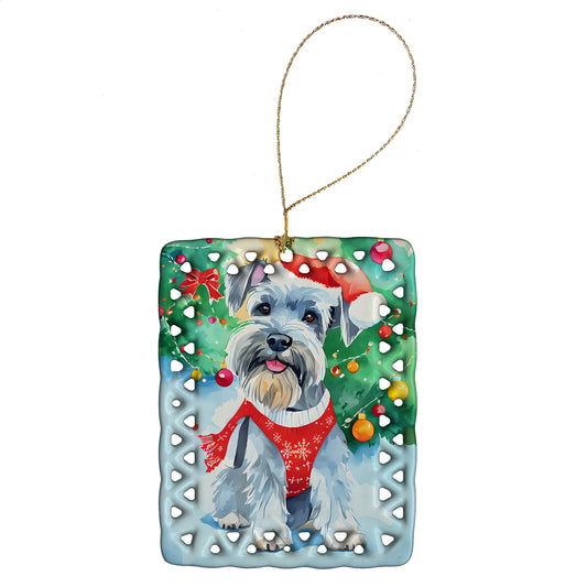 Buy this Schnauzer Christmas Porcelain Ornament