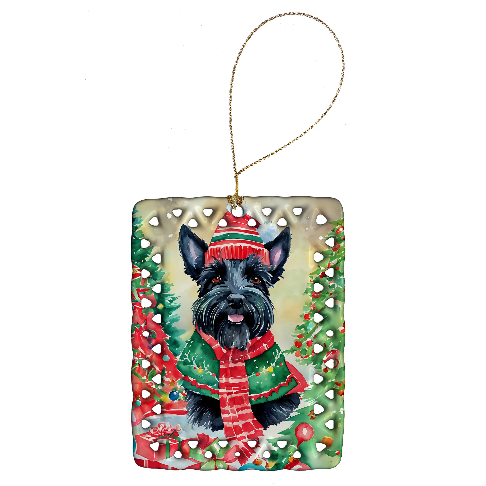 Buy this Scottish Terrier Christmas Porcelain Ornament