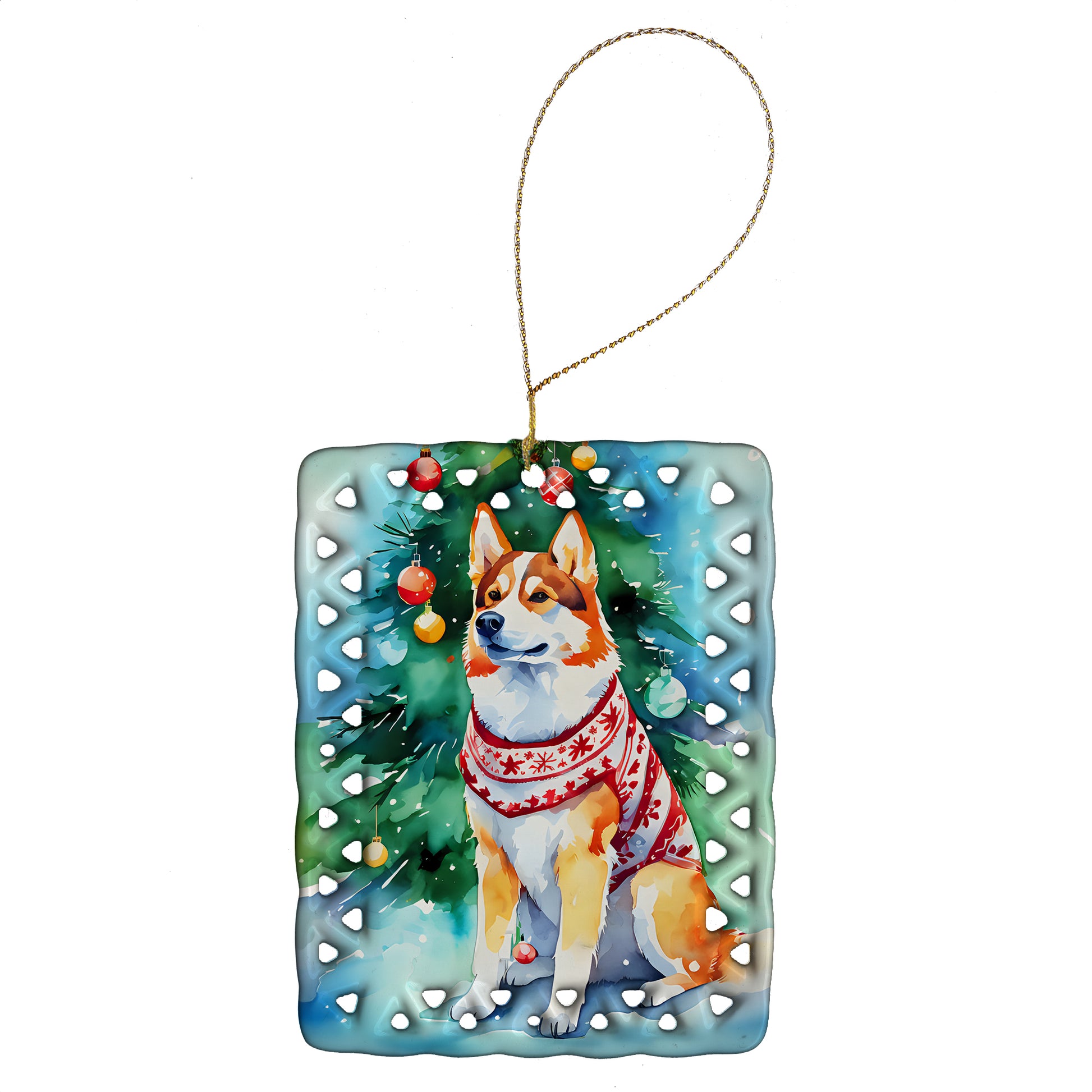 Buy this Siberian Husky Christmas Porcelain Ornament