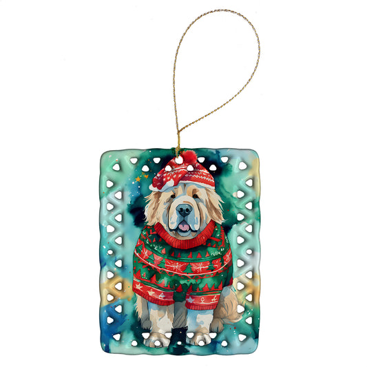 Buy this Tibetan Mastiff Christmas Porcelain Ornament