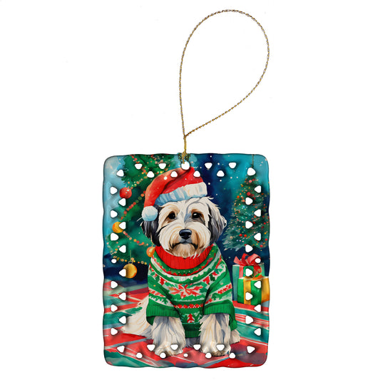 Buy this Tibetan Terrier Christmas Porcelain Ornament