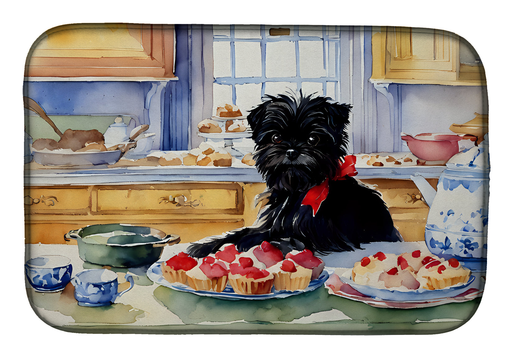 Buy this Affenpinscher Christmas Cookies Dish Drying Mat
